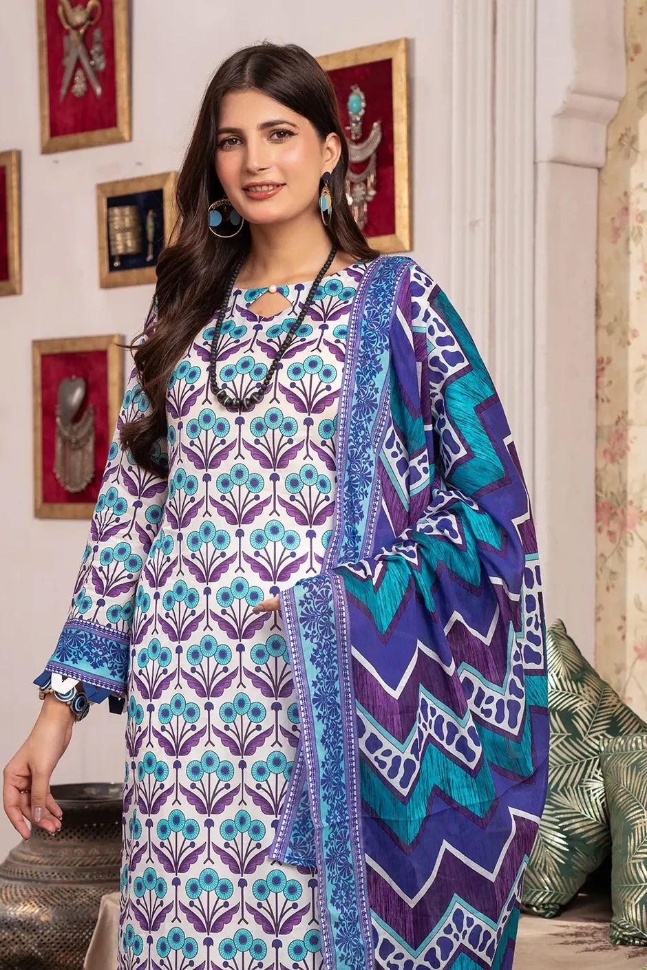 BRONZE SAWARIYA DIGITAL PRINTING LAWN ABBR005