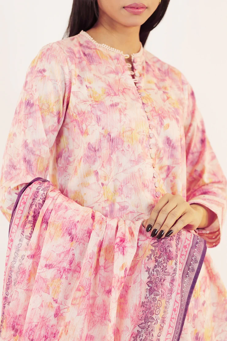 Unstitched Printed Lawn 3 Piece SAYA-ABSA001